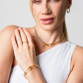 Cross Bracelet - Gold