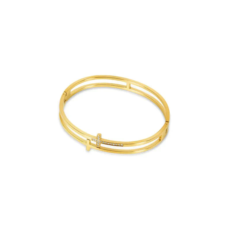 Cross Bracelet - Gold