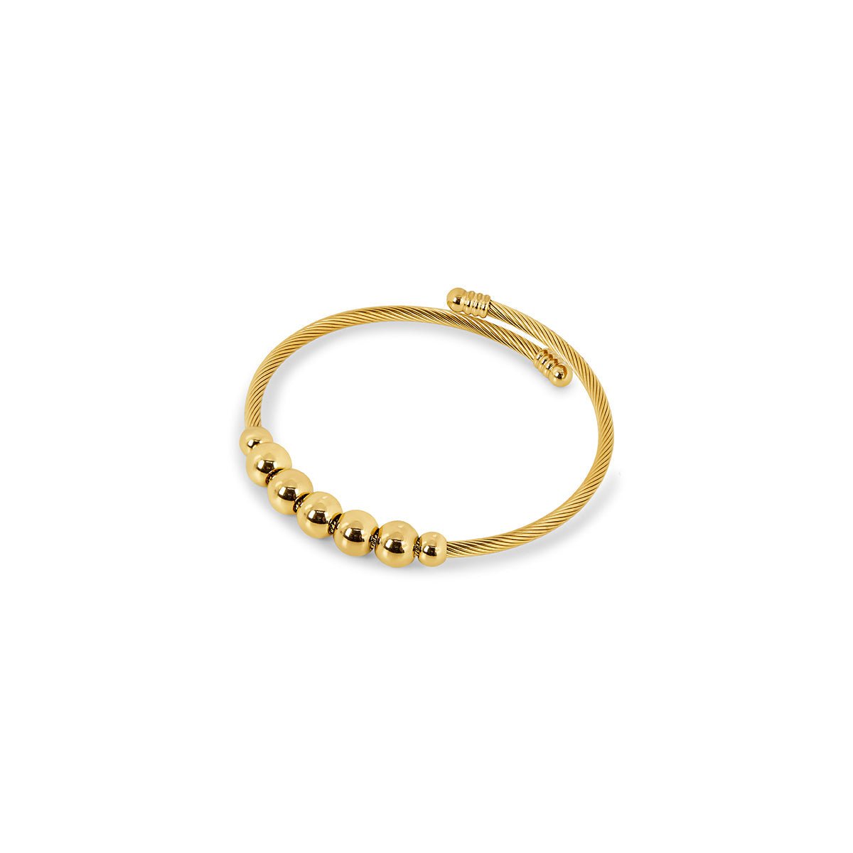 Anti-Stress Beaded Bracelet - Gold (Adjustable)