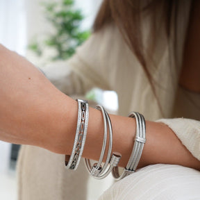 Triple Spiral Bracelet - Silver