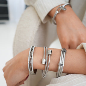 Triple Spiral Bracelet - Silver