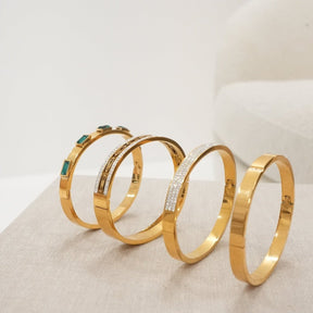 Ivy Beaded Crystal Stone Bracelet - Gold