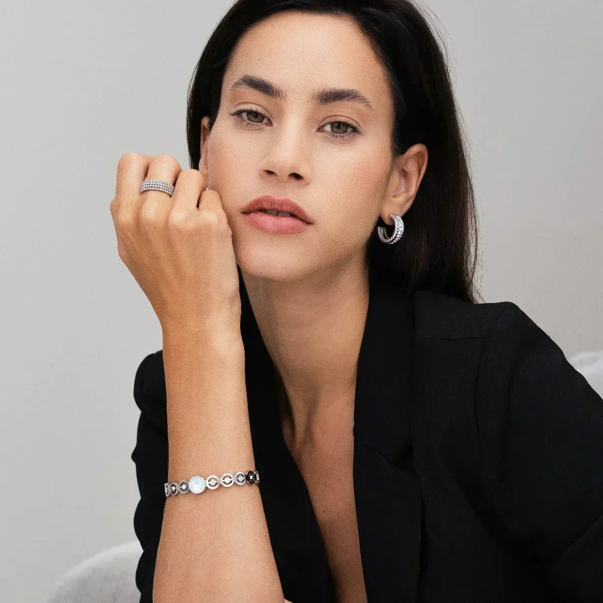 Olivia Stone Zirconia Bracelet - Silver