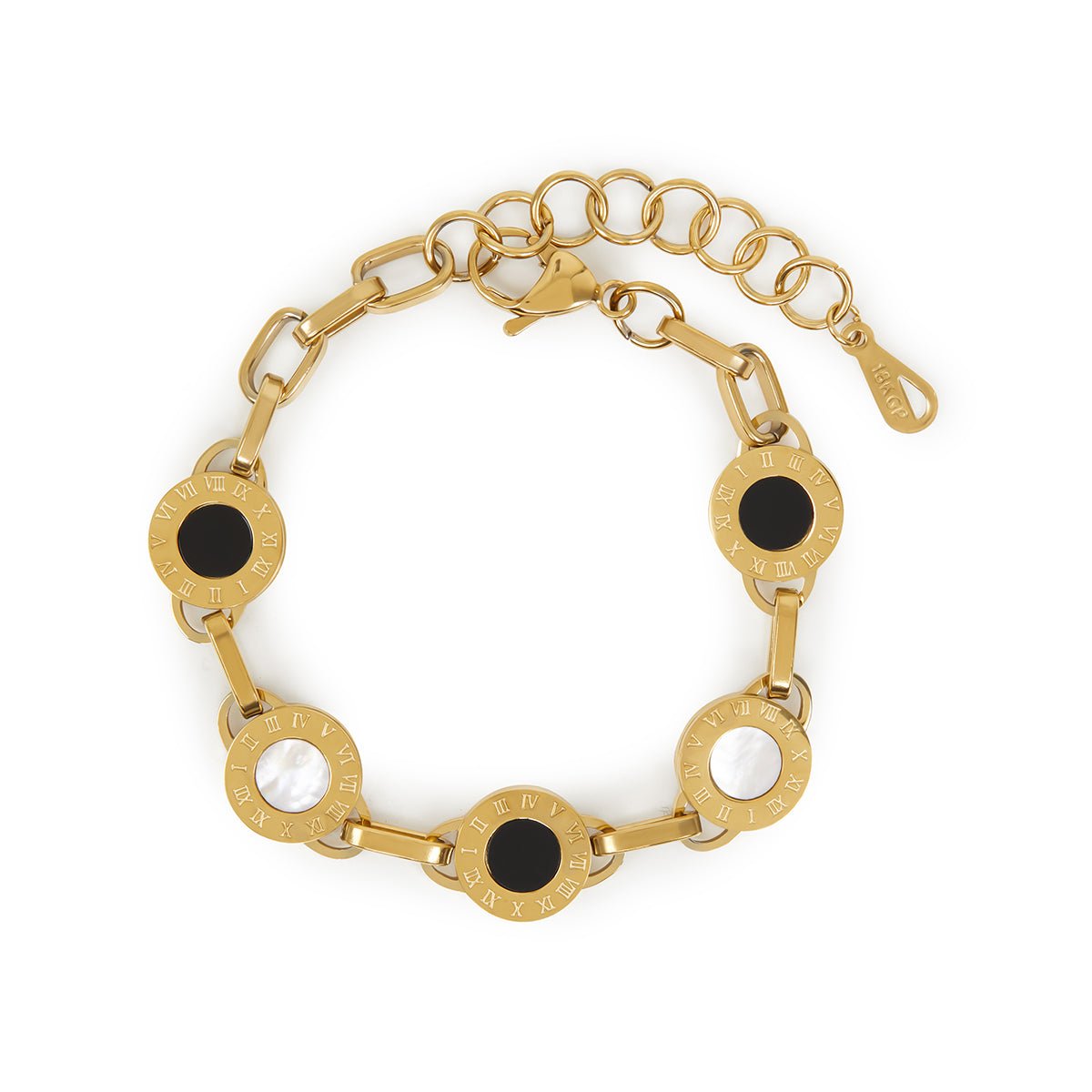 Milano Onyx Bracelet - Gold