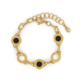 Milano Onyx Bracelet - Gold