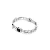 Onyx Square Bracelet - Silver