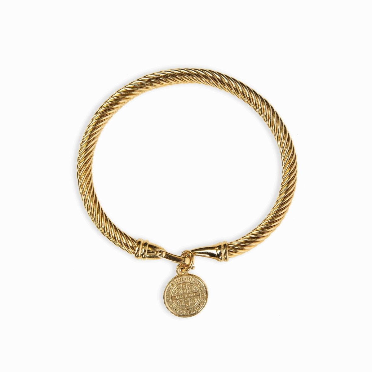 Saint Benedict Pendant Bracelet - Gold