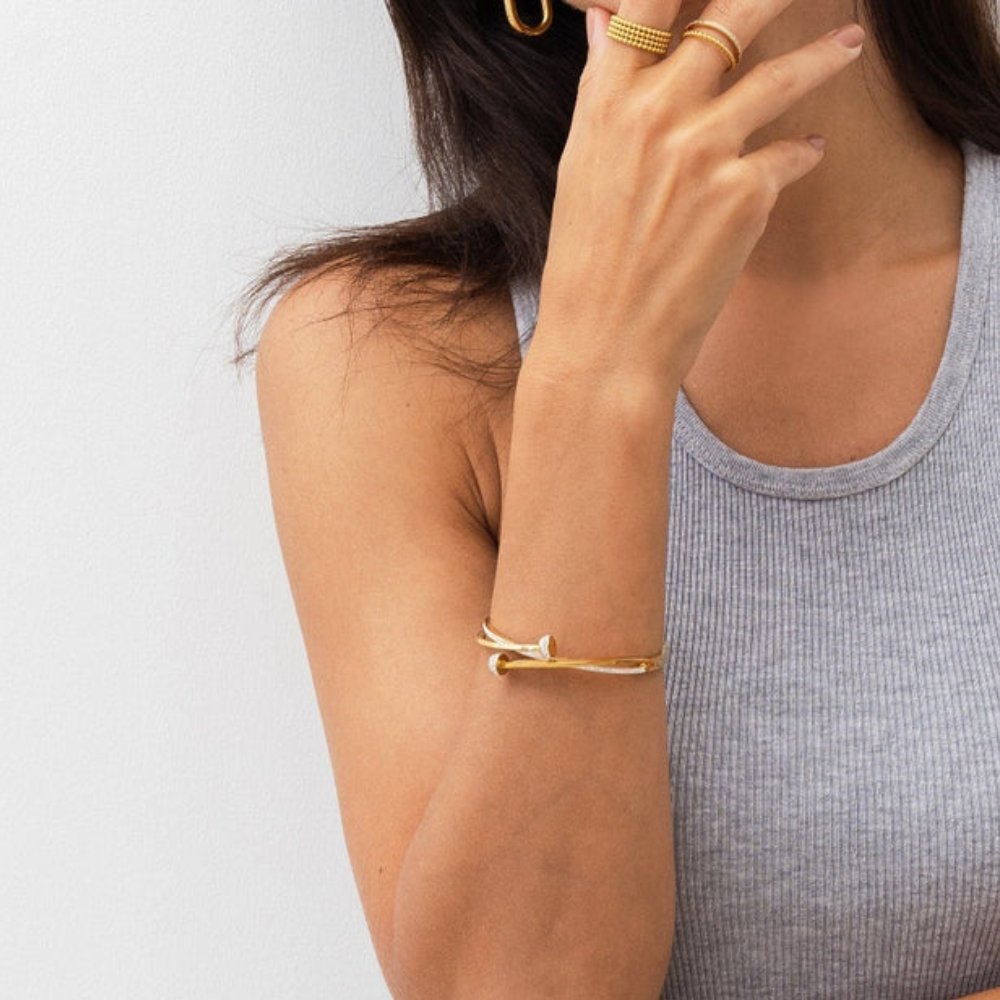Zirconia Belt Bracelet - Gold