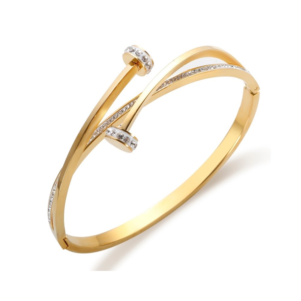 Zirconia Belt Bracelet - Gold