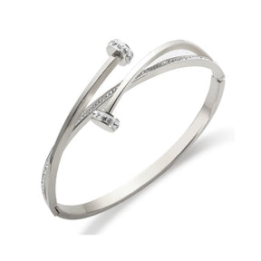 Zirconia Belt Bracelet - Silver