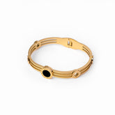 Triple Onyx Bracelet - Gold