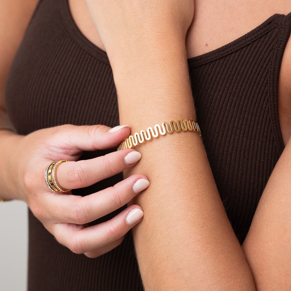 Zig Zag Bracelet - Gold