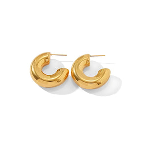 Lola Chunky Hoop Earring - Gold