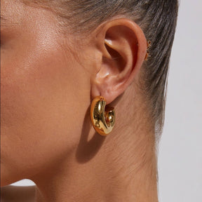 Lola Chunky Hoop Earring - Gold