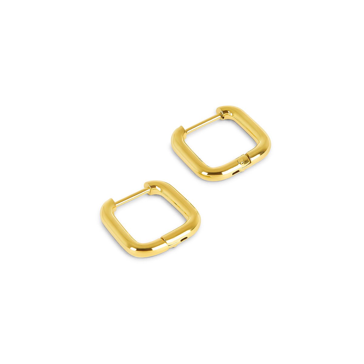 Square Hoop Earrings - Gold