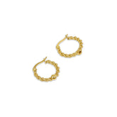 Twisted Hoop Earrings - Gold