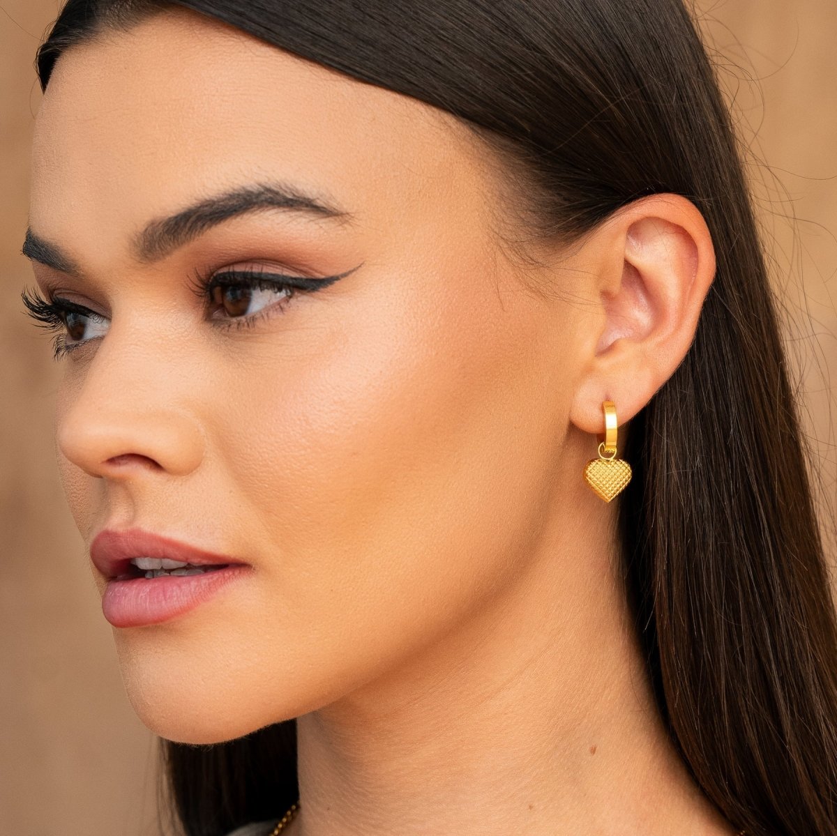 Love Small Hoop Earring - Gold