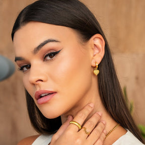 Love Small Hoop Earring - Gold