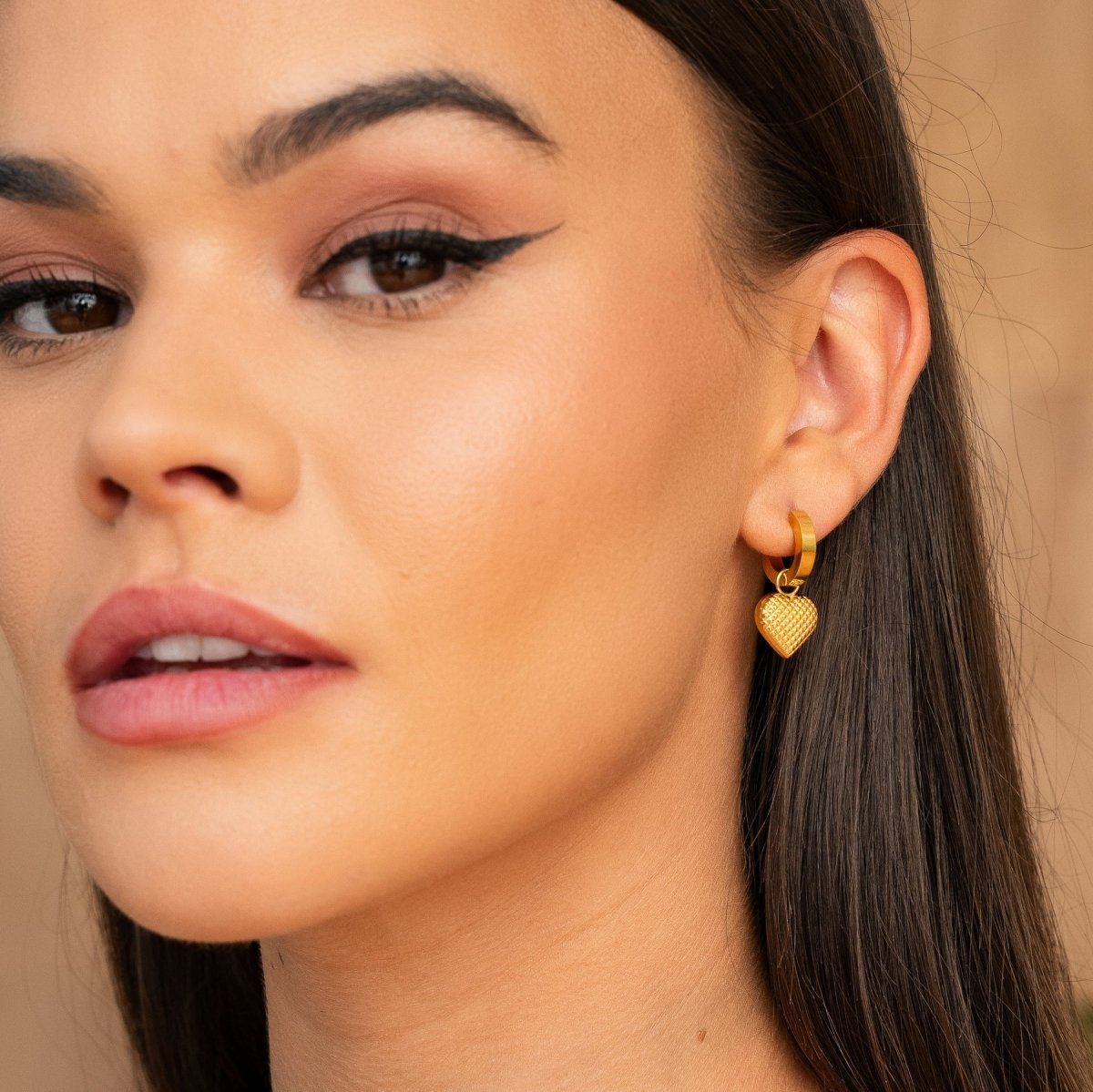 Love Small Hoop Earring - Gold