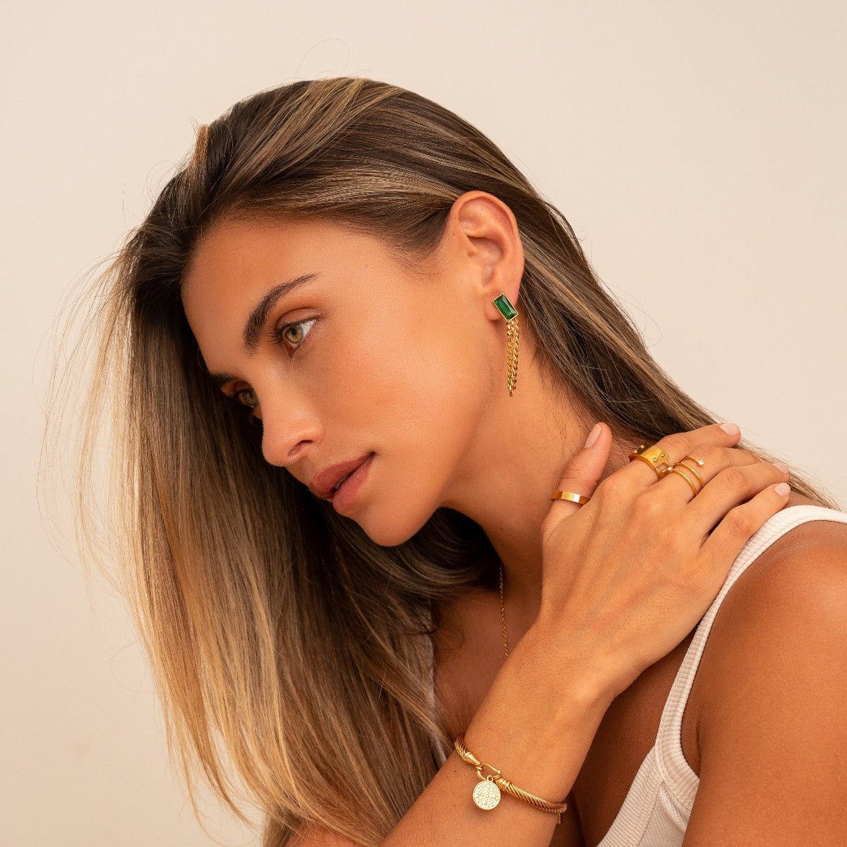 Elisabeth Chain Earring - Gold