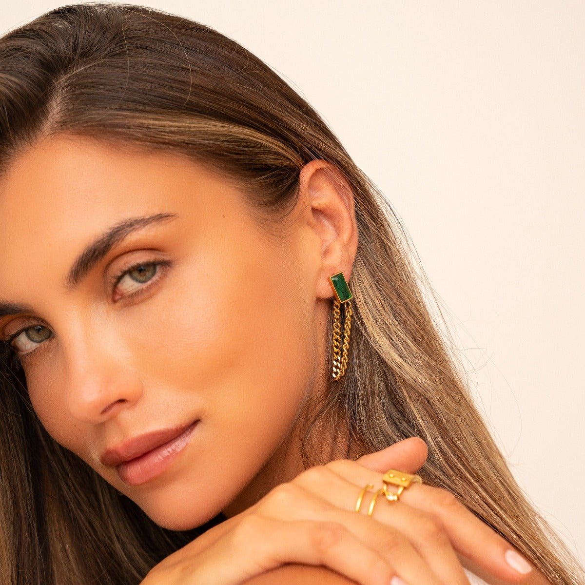 Elisabeth Chain Earring - Gold