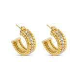 Date Hoop Earrings - Gold