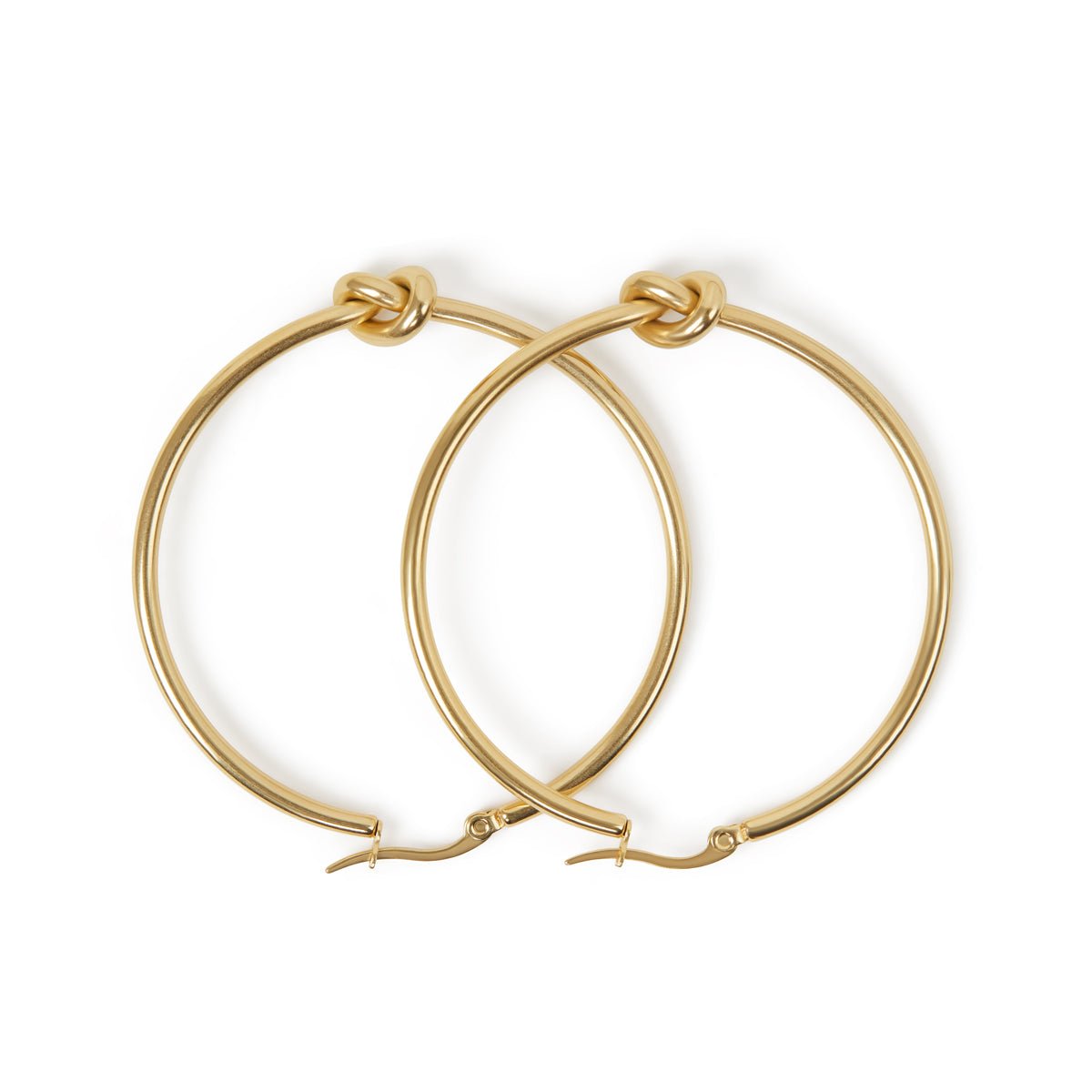 Knot Central Hoop Earring - Gold