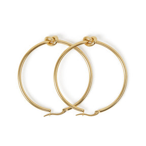 Knot Central Hoop Earring - Gold
