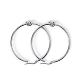 Knot Central Hoop Earrings - Silver