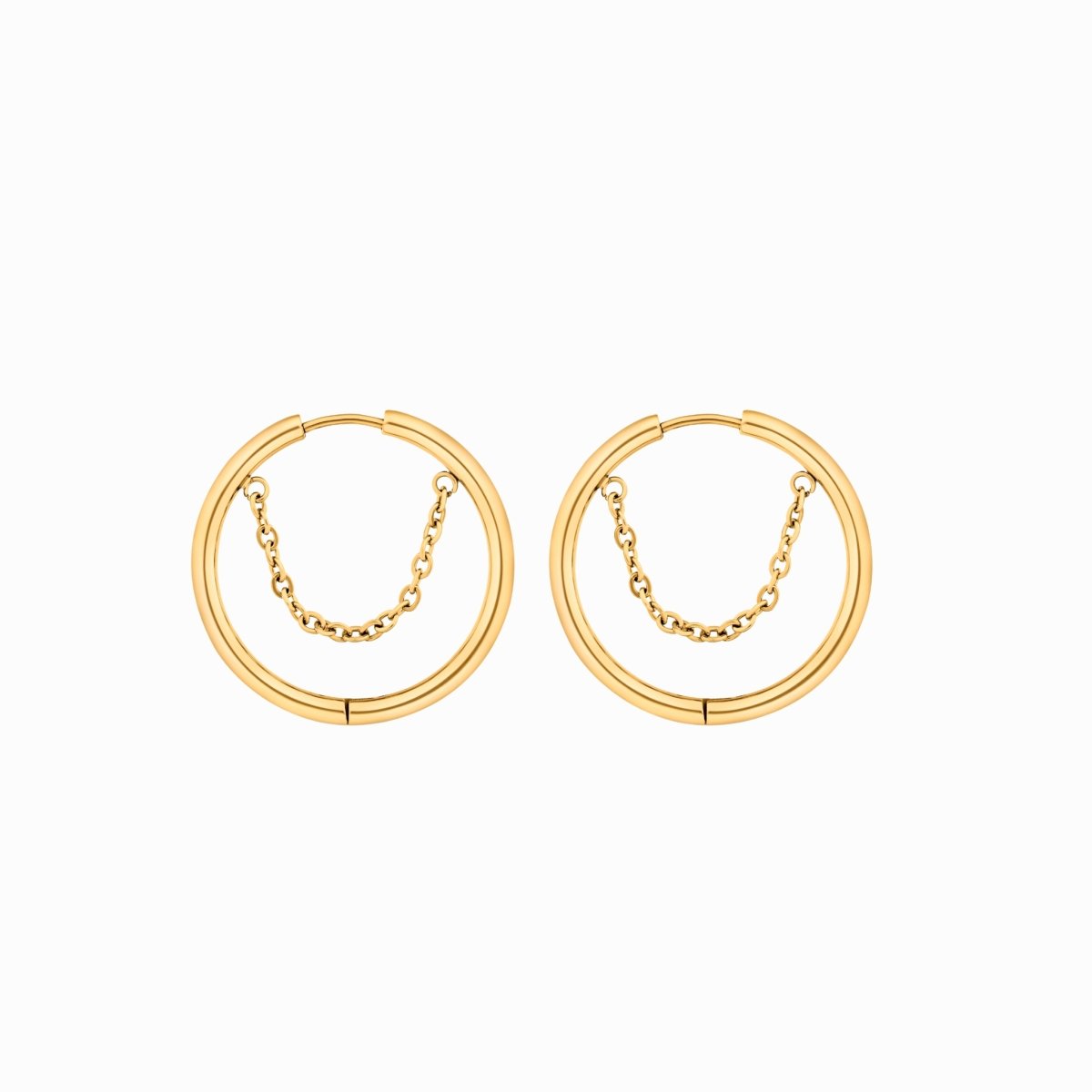 Pipa Hoop Earrings - Gold