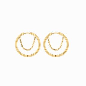 Pipa Hoop Earrings - Gold