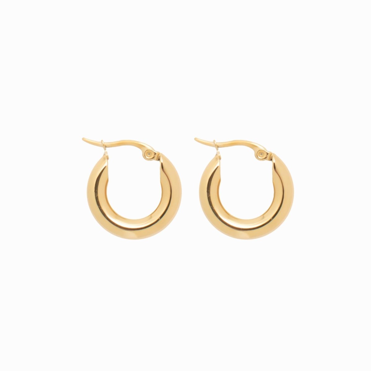 Lele G Tube Hoop Earrings - Gold