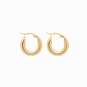 Lele G Tube Hoop Earrings - Gold