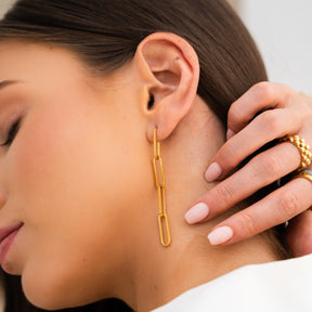 Hellen Chain Link Earring - Gold