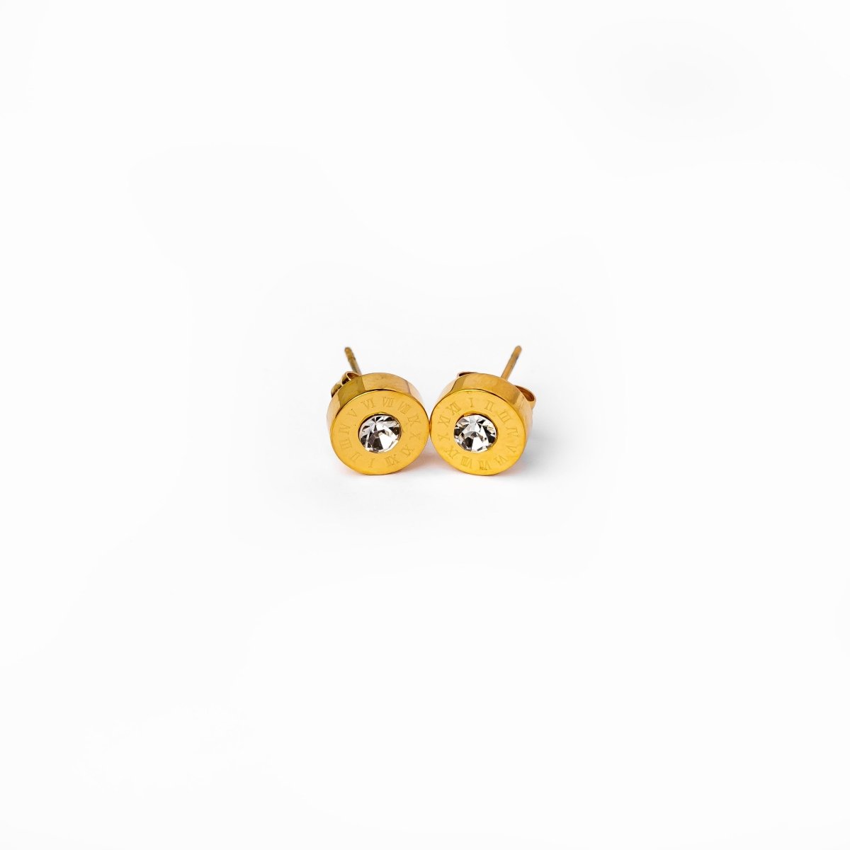 Charm Crystal Stone Earring - Gold