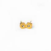 Charm Crystal Stone Earring - Gold