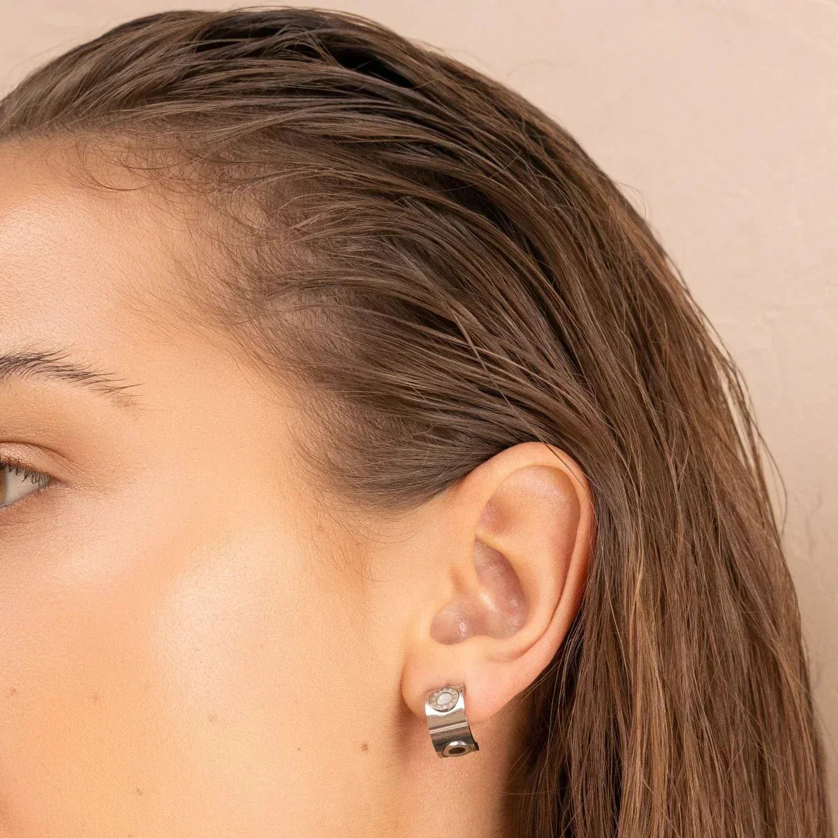 Roman Numeral Earrings - Silver