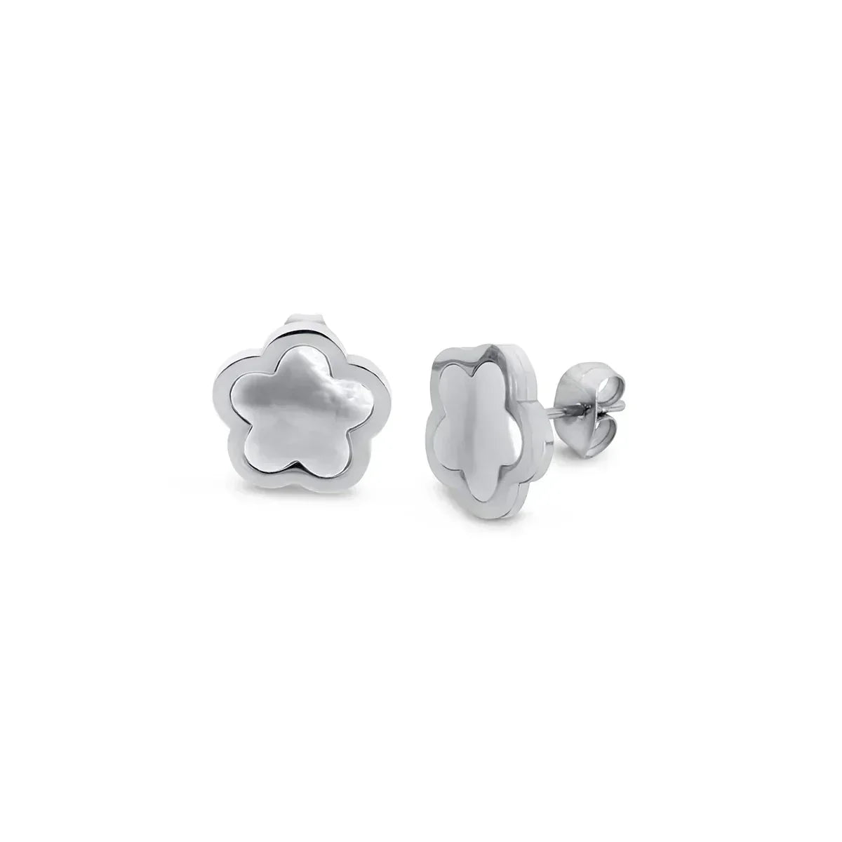 Lucky Clover Inspiration Earring - Silver