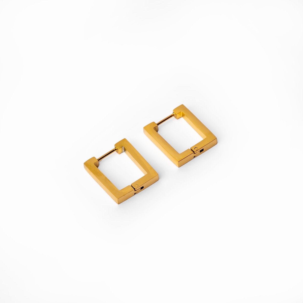 Leonor Square Hoop Earrings - Gold