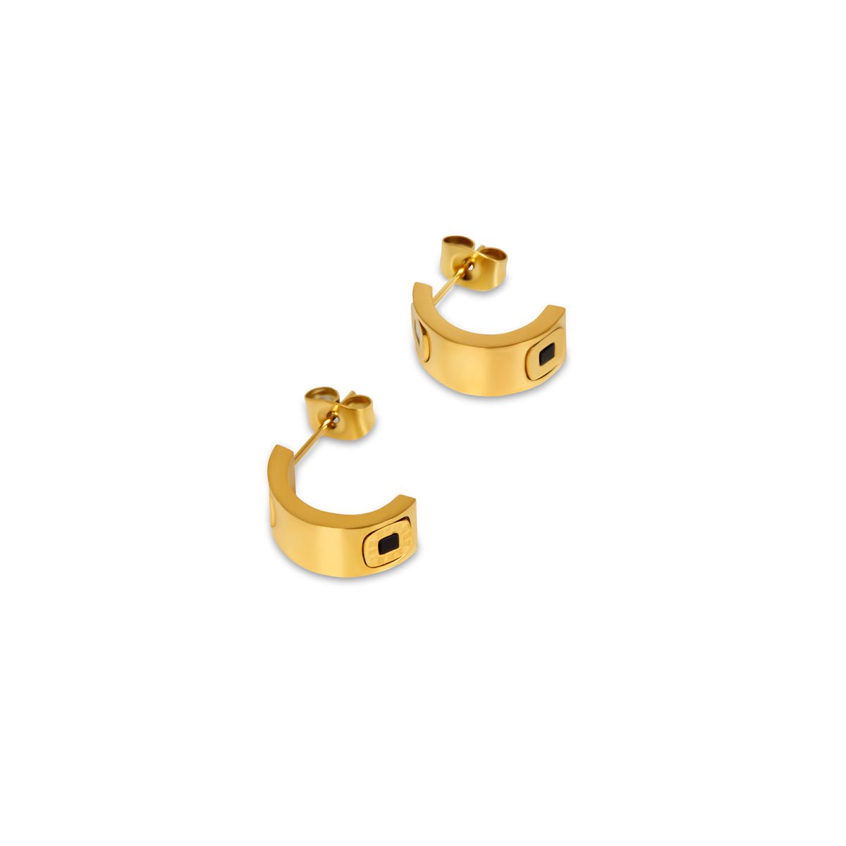 Square Charm Earring - Gold