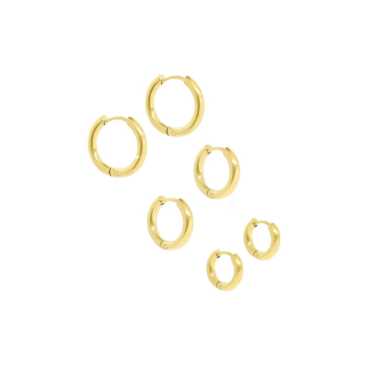 Trio Hoop Earring - Gold
