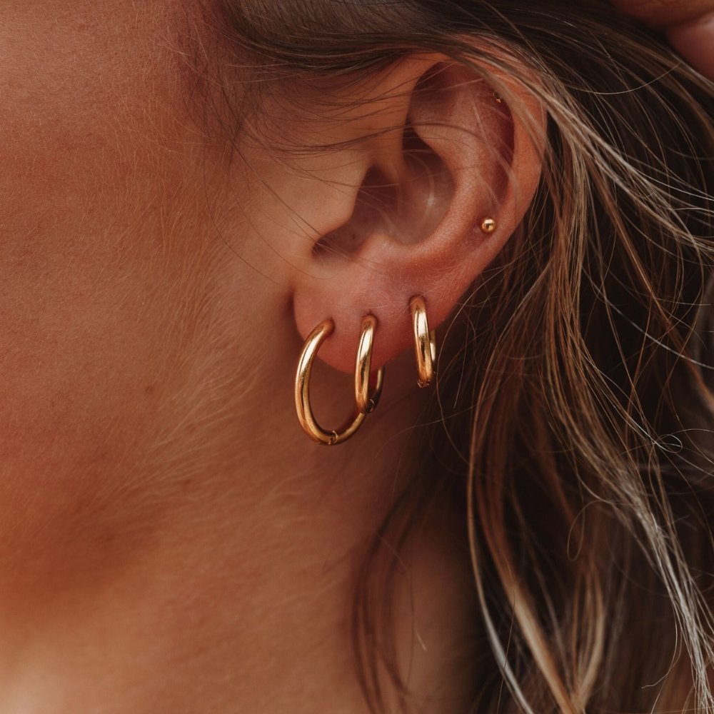 Trio Hoop Earring - Gold