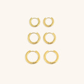 Trio Hoop Earring - Gold