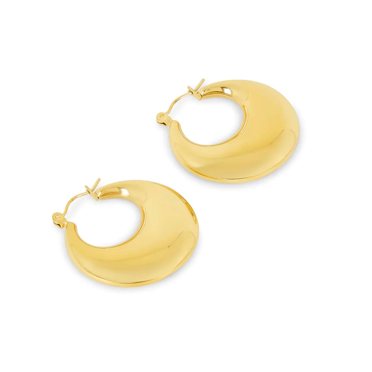 Bold Eva Hoop Earrings - Gold