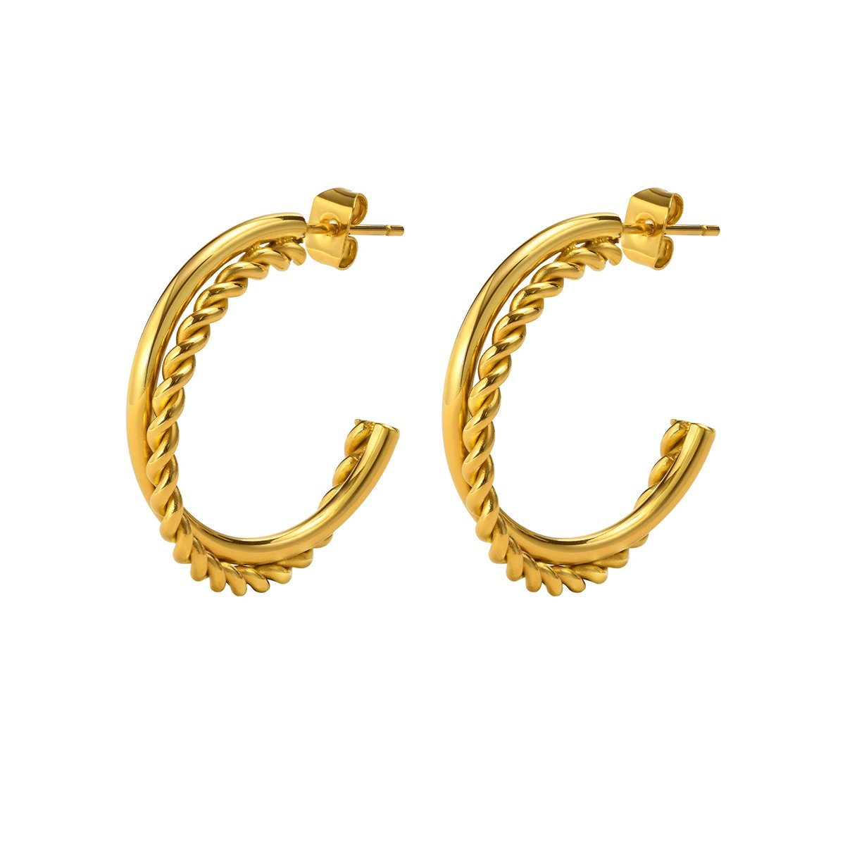 Madison Hoop Earrings - Gold