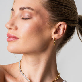 Shine Hoop Earrings - Gold