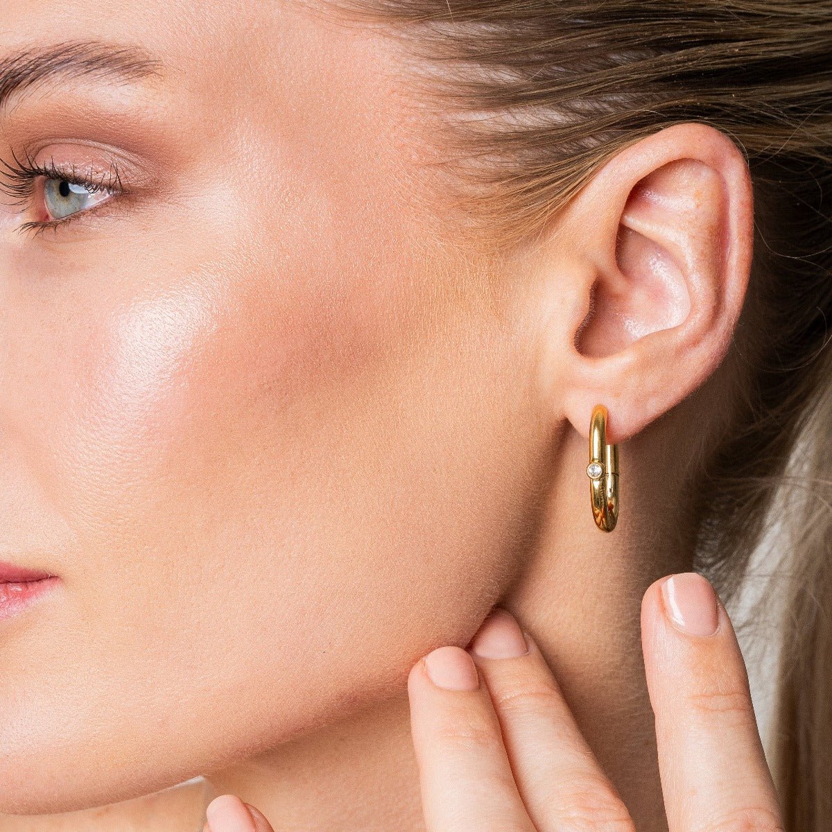 Shine Hoop Earrings - Gold