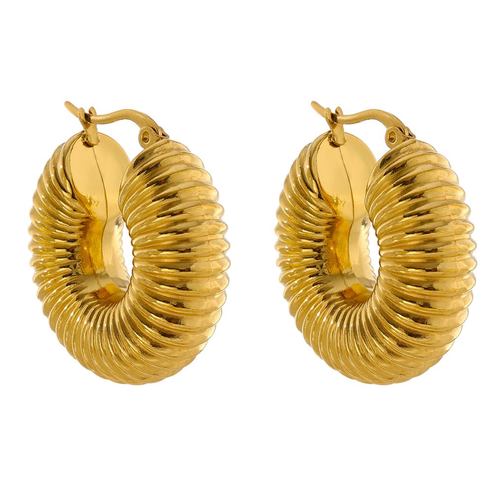 Bold Hoop Earrings - Gold