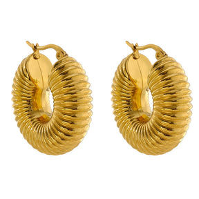 Bold Hoop Earrings - Gold