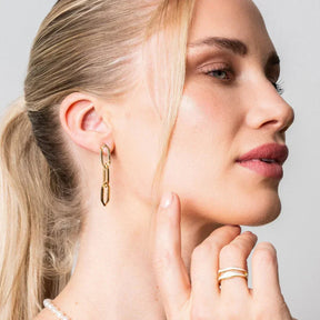 Elo Pendant Earrings - Gold